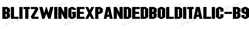 BlitzwingExpandedBoldItalic-B9q5字体转换