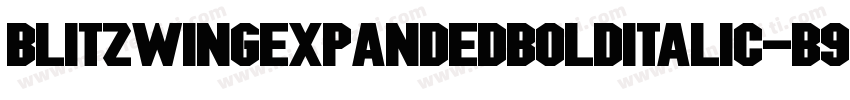 BlitzwingExpandedBoldItalic-B9q5字体转换