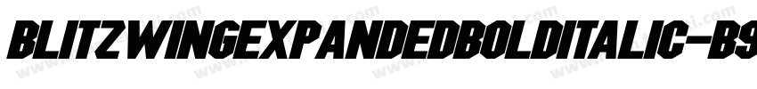 BlitzwingExpandedBoldItalic-B9q5字体转换