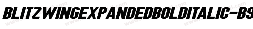BlitzwingExpandedBoldItalic-B9q5字体转换