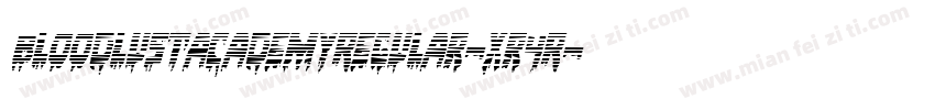BloodlustAcademyRegular-xr4R字体转换