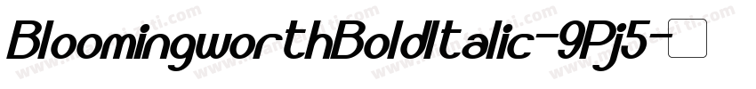 BloomingworthBoldItalic-9Pj5字体转换