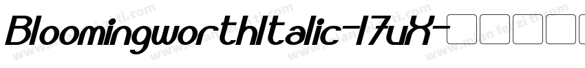 BloomingworthItalic-l7vX字体转换
