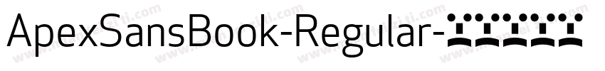 ApexSansBook-Regular字体转换