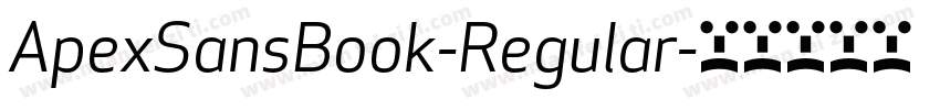 ApexSansBook-Regular字体转换
