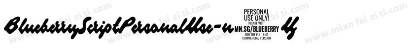 BlueberryScriptPersonalUse-n9YJ字体转换