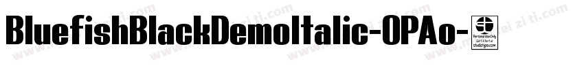 BluefishBlackDemoItalic-0PAo字体转换