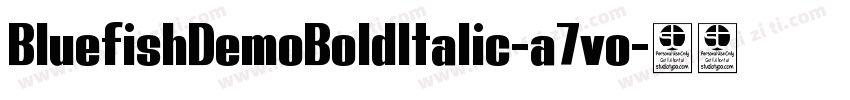 BluefishDemoBoldItalic-a7vo字体转换