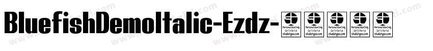 BluefishDemoItalic-Ezdz字体转换