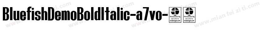 BluefishDemoBoldItalic-a7vo字体转换