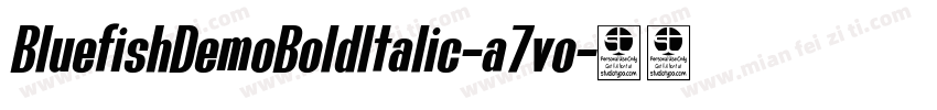 BluefishDemoBoldItalic-a7vo字体转换