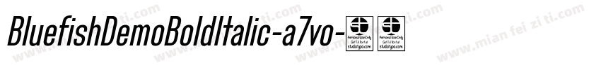 BluefishDemoBoldItalic-a7vo字体转换