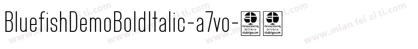 BluefishDemoBoldItalic-a7vo字体转换
