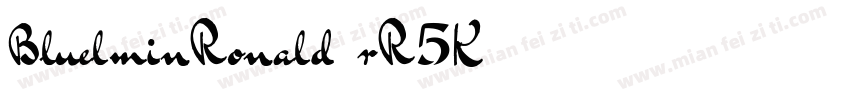 BluelminRonald-rR5K字体转换