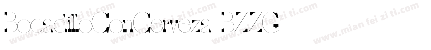 BocadilloConCerveza-BZZG字体转换