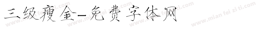 三级瘦金字体转换
