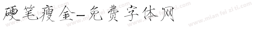 硬笔瘦金字体转换