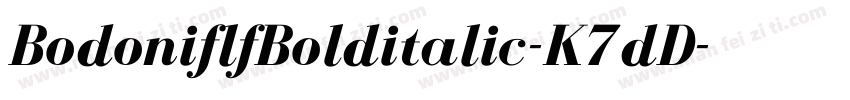 BodoniflfBolditalic-K7dD字体转换