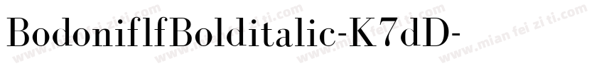 BodoniflfBolditalic-K7dD字体转换