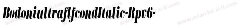 BodoniultraflfcondItalic-Rpv6字体转换