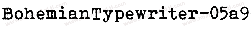 BohemianTypewriter-05a9字体转换