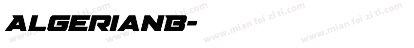 AlgerianB字体转换