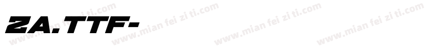 Za.ttf字体转换