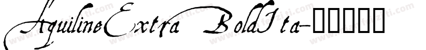 AquilineExtraBoldIta字体转换