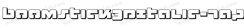 Boomstick3DItalic-7apK字体转换