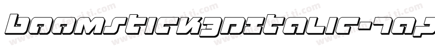Boomstick3DItalic-7apK字体转换