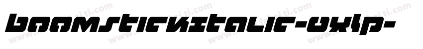 BoomstickItalic-0XLP字体转换