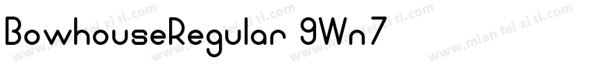 BowhouseRegular-9Wn7字体转换