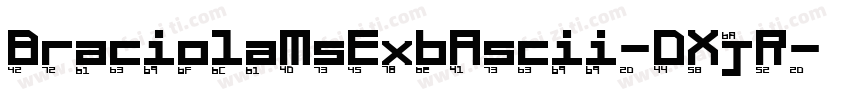 BraciolaMsExbAscii-DXjR字体转换