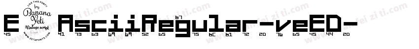 E4AsciiRegular-veED字体转换