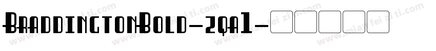 BraddingtonBold-zqa1字体转换