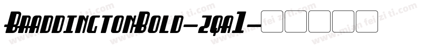 BraddingtonBold-zqa1字体转换