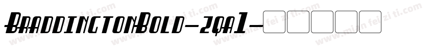 BraddingtonBold-zqa1字体转换