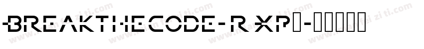 Breakthecode-rXp8字体转换
