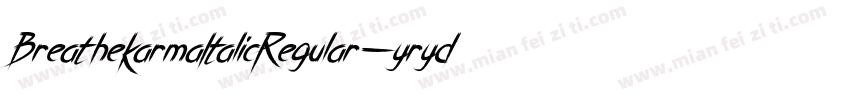BreatheKarmaItalicRegular-yryd字体转换