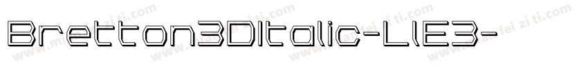 Bretton3DItalic-LlE3字体转换