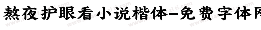 熬夜护眼看小说楷体字体转换