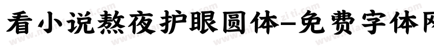 看小说熬夜护眼圆体字体转换
