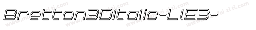 Bretton3DItalic-LlE3字体转换