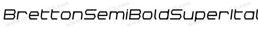 BrettonSemiBoldSuperItalic-5LOv字体转换