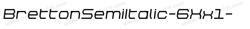 BrettonSemiItalic-6Xx1字体转换