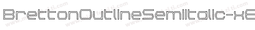 BrettonOutlineSemiItalic-x6nO字体转换