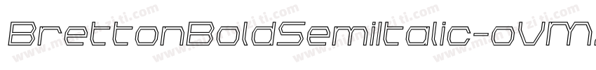 BrettonBoldSemiItalic-oVMx字体转换