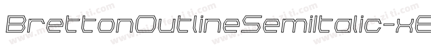 BrettonOutlineSemiItalic-x6nO字体转换