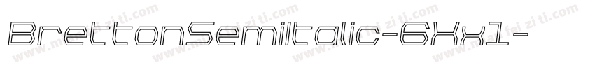 BrettonSemiItalic-6Xx1字体转换