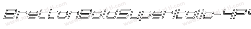 BrettonBoldSuperItalic-4P44字体转换